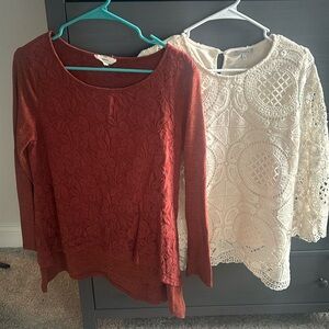 2-Pack Lace Boutique Tops Small